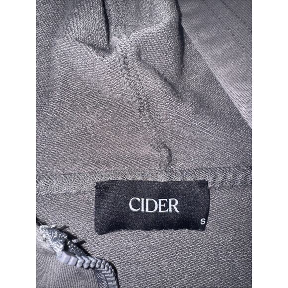 Cider Cropped Full Zip Hoodie Gray Small Angels Graphic Streetwear Y2K 24x21 - Picture 5 of 6